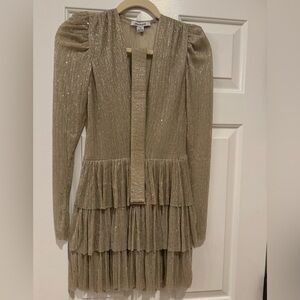 Sabina Musayev perfect condition gold/champagne mini dress